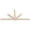 Ekena Millwork Kennewick Smooth Timber Gable Bracket, Douglas Fir, 84"W x 42"H x 1 1/2"D x 3 1/2"F, 12/12 Pitch GBW084X42X0204KEN00SDF - alternate 5